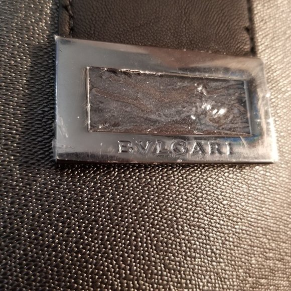 Bulgari BVLGARI Metallic Shimmer Black Zippered Bag 11" x 9” - Picture 6 of 12